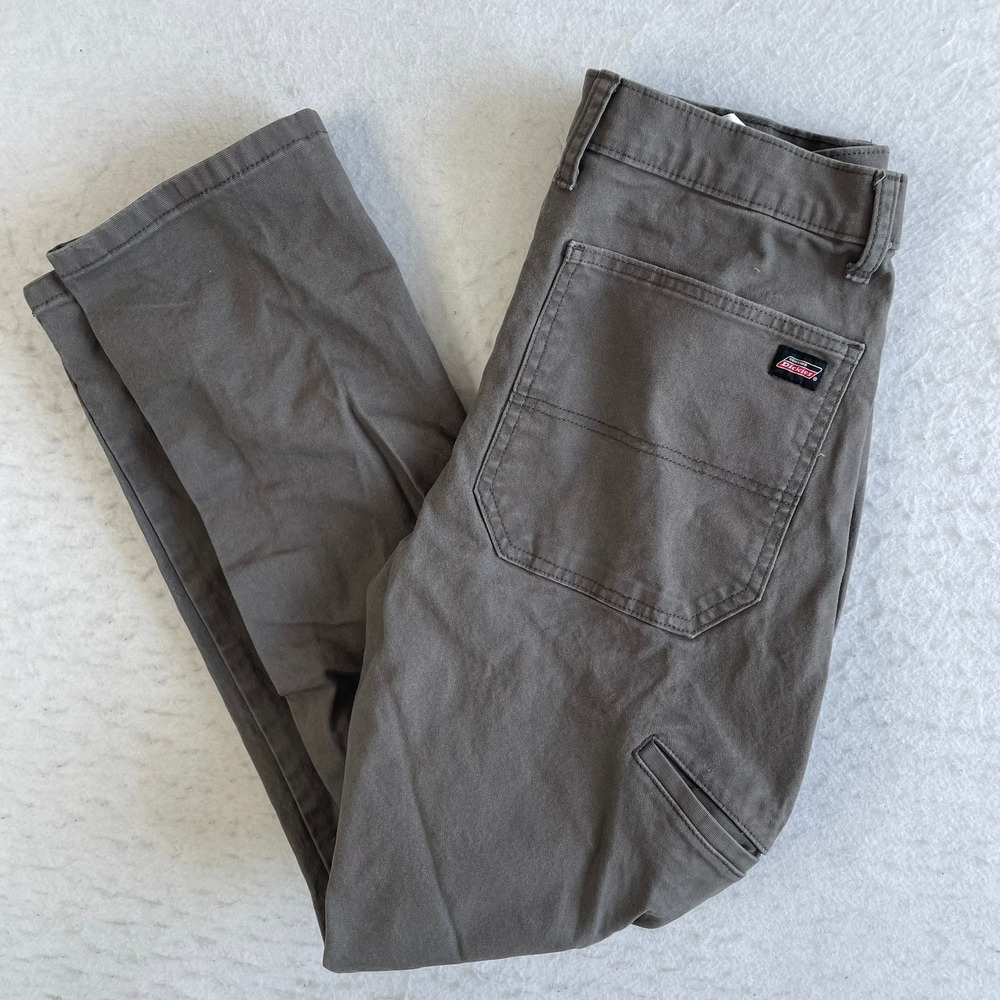 Dickies Carpenter Pants Mens 30x30 Gray Canvas Utility Workwear Pants